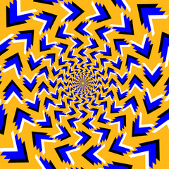 Zig-zag tunnel optical illusion
