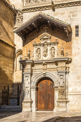 Fototapeta na wymiar View at the Portal of Real chapel in Granada, Spain
