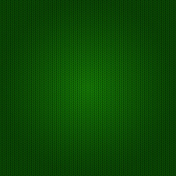 Seamless green knitted pattern