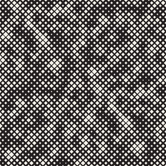 Modern Stylish Halftone Texture. Endless Abstract Background With Random Size Squares. Vector Seamless Chaotic Mosaic Pattern