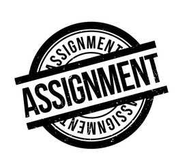 Assignment rubber stamp. Grunge design with dust scratches. Effects can be easily removed for a clean, crisp look. Color is easily changed.