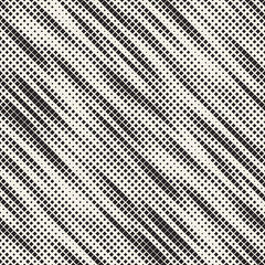 Modern Stylish Halftone Texture. Endless Abstract Background With Random Size Squares. Vector Seamless Chaotic Mosaic Pattern