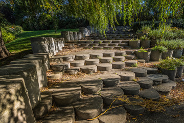 Herbst in Kurpark Oberlaa in Wien