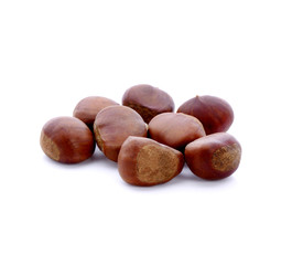 chestnuts isolated on white background