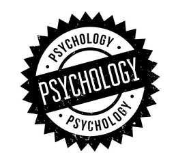 Obraz premium Psychology rubber stamp. Grunge design with dust scratches. Effects can be easily removed for a clean, crisp look. Color is easily changed.