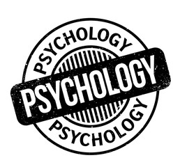 Psychology rubber stamp. Grunge design with dust scratches. Effects can be easily removed for a clean, crisp look. Color is easily changed.