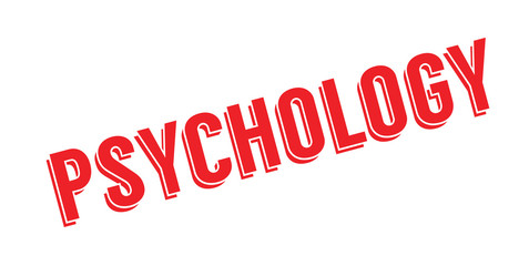 Psychology rubber stamp. Grunge design with dust scratches. Effects can be easily removed for a clean, crisp look. Color is easily changed.