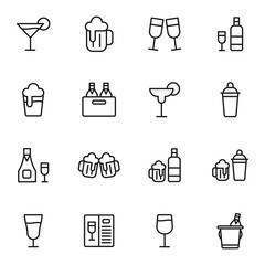 Drink And Beverages Flat Line Icon