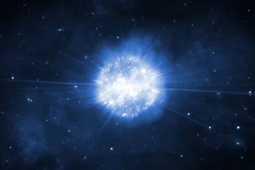 Supernova-Explosion, Weltraumhintergrund mit Sternen © Peter Jurik
