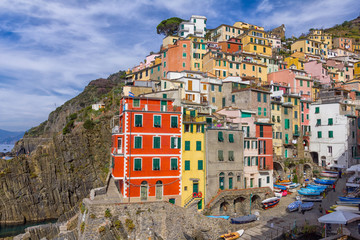 Fototapeta na wymiar Riomaggiore in Cinque Terre, Italy