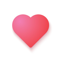 love heart icon in pink color vector illustrator