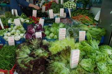 Fresh vegetables on market