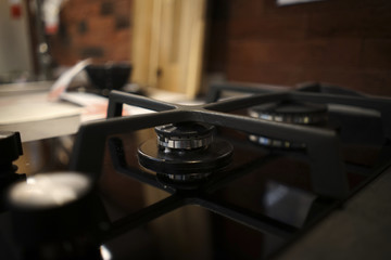 Stove. Close-up. Supermarket