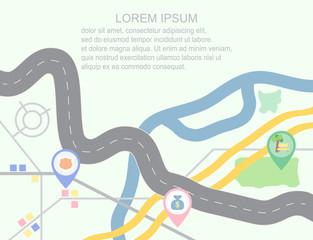 Obraz premium City Map Background