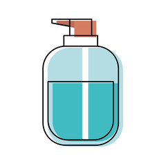 liquid soap bottle dispenser in colorful watercolor silhouette