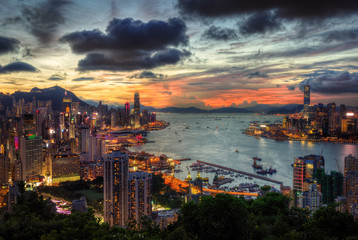 Hong Kong Skyline Sunset