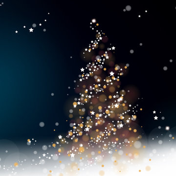 Weihnachten Lichterbaum - Blau (einzeln)