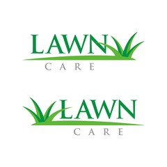 Lawn Care logo design template vector