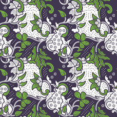 Abstract seamless floral pattern