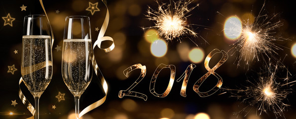 Silvester 2018 Party Banner