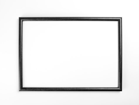 Black frame for painting or picture on white background.
