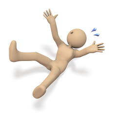 奈落の底に落ちる人物