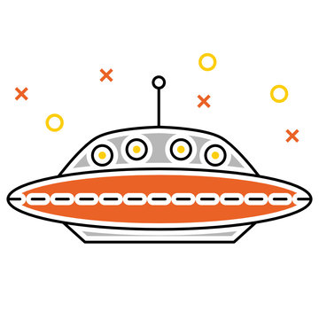 Alien spaceship icon