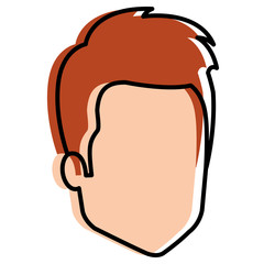 young man head avatar character