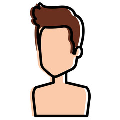 young man shirtless avatar character