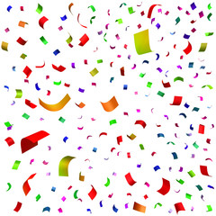 Holiday illustration of falling confetti