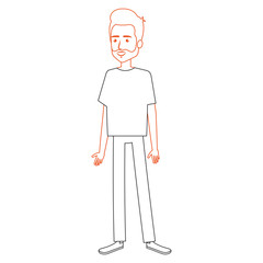 Fototapeta premium young man avatar character vector illustration design