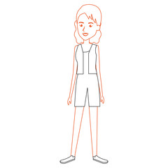 beautiful woman avatar character vector illustration design
