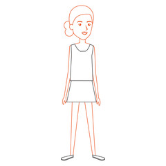 beautiful woman avatar character vector illustration design