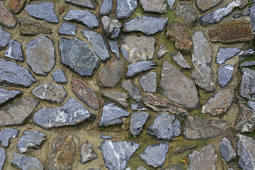 Hintergrund Stützmauer aus großen Steinen