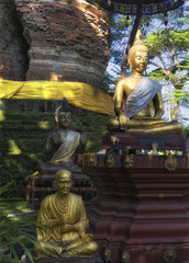 Buddha statues at Wat PanSao Chiang Mai Lanna Thailand