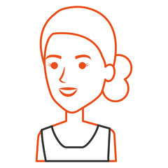 beautiful woman avatar character vector illustration design