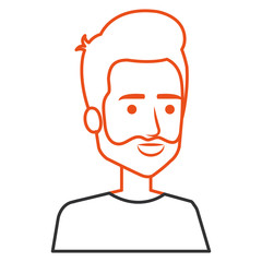 young man avatar character vector illustration design