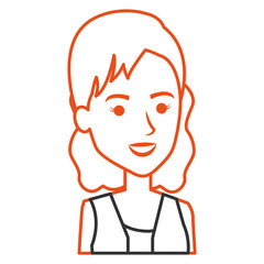 beautiful woman avatar character vector illustration design