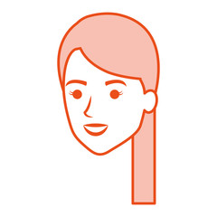 beautiful woman head avatar character vector illustration design