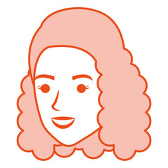beautiful woman head avatar character vector illustration design