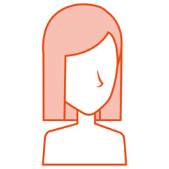 beautiful woman shirtless avatar character vector illustration design