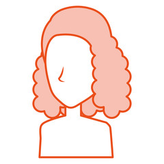 beautiful woman shirtless avatar character vector illustration design