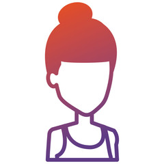 beautiful woman avatar character vector illustration design