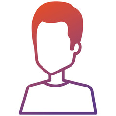 young man avatar character vector illustration design