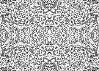 Black and white abstract outline concentric pattern