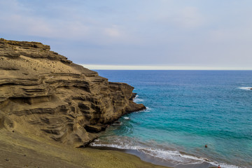 Coast of the island, the ocean in Hawaii