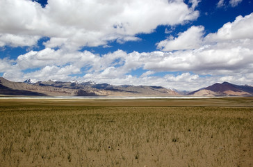 Tso Kar Lake in Ladakh, India