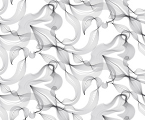 Abstract steam and smoke vector illustration. Abstract curve seamless pattern. Motif for surface design, background, wrapping paper, print and web design.