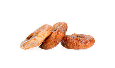dried figs on white background