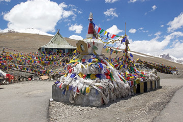 Taglang La mountain pass in Ladakh, India